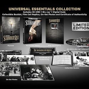 کالکتور پک فهرست شیندلر Schindler's List - Universal Essentials Collection 4K Ultra HD + Blu-ray + Digital [4K UHD]